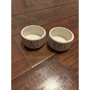 Rae Dunn Artisan Collection By Magenta SALT PEPPER White Ceramic Cellars No Lids